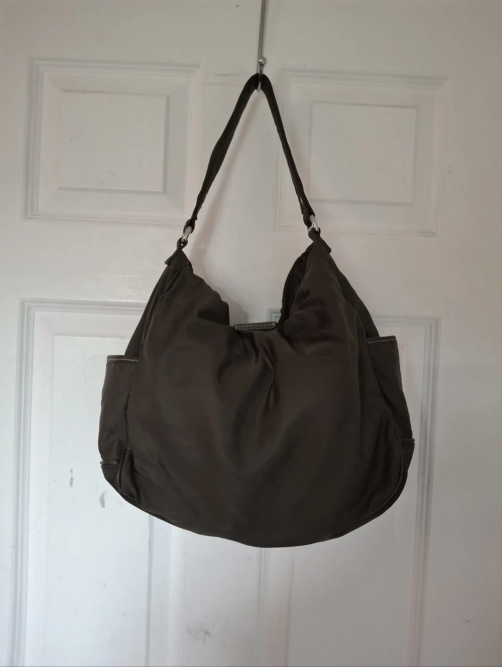 Talbots Brown Nylon Hobo Bag